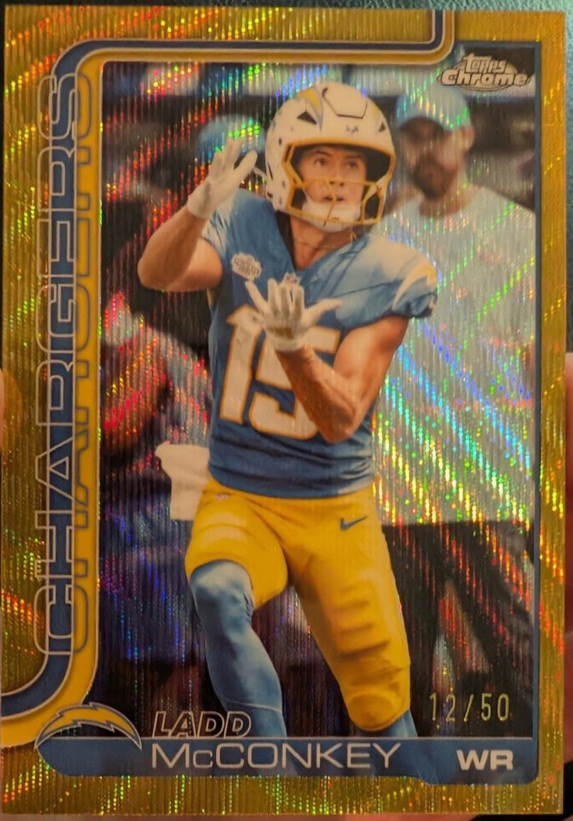 Ladd McConkey [Gold Wave Refractor] #156