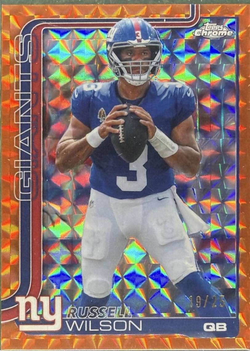 Russell Wilson [Orange Geometric Refractor] #229