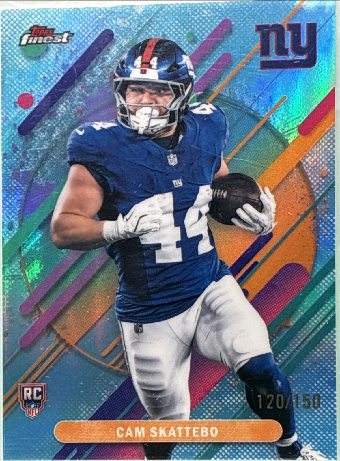 Cam Skattebo [Sky Blue Refractor] #212