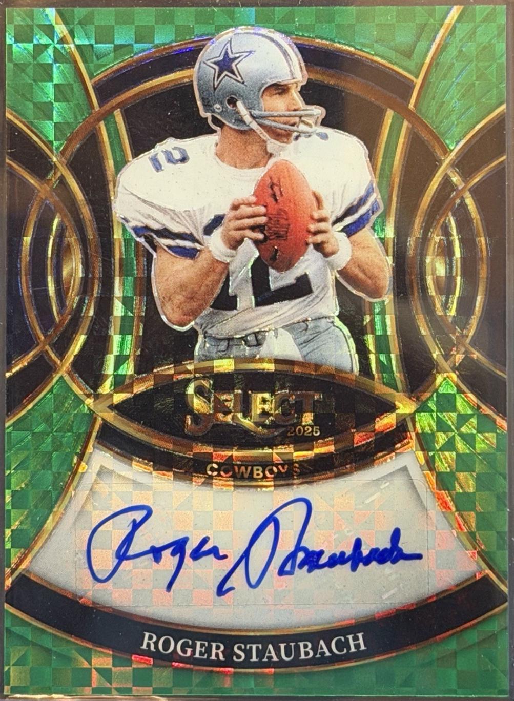 Roger Staubach [Green Prizm] #SP-RGS
