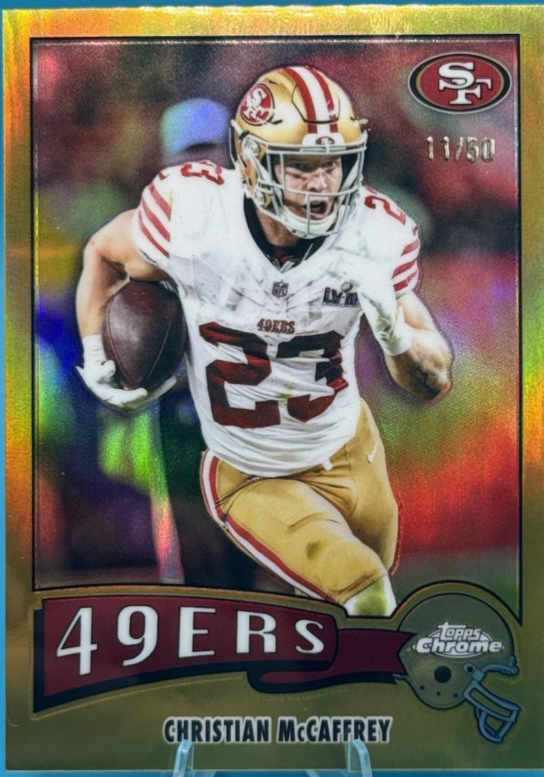 Christian McCaffrey [Gold Refractor] #1975-29