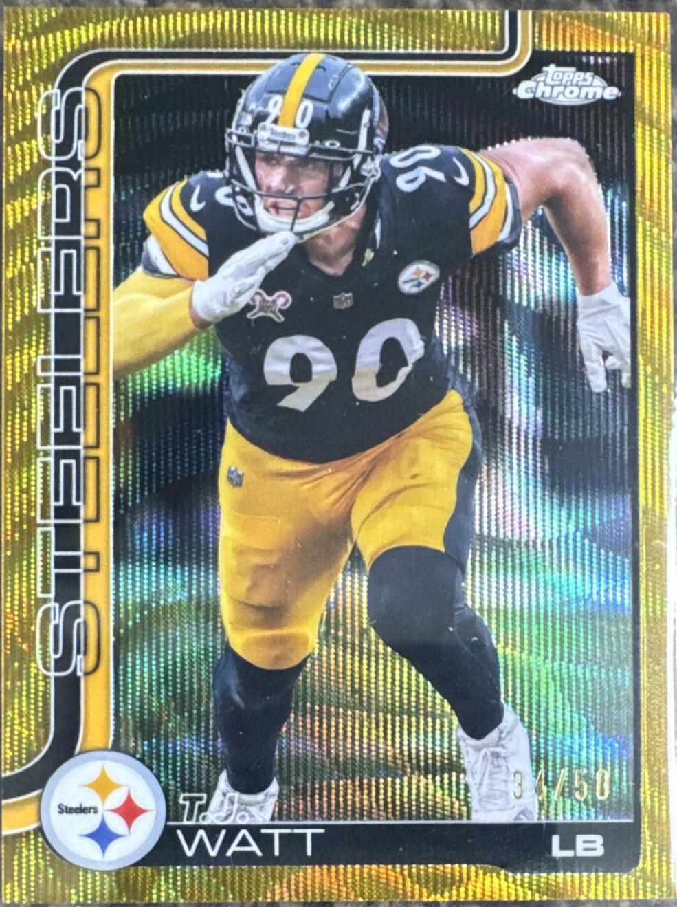 T.J. Watt [Gold Wave Refractor] #258