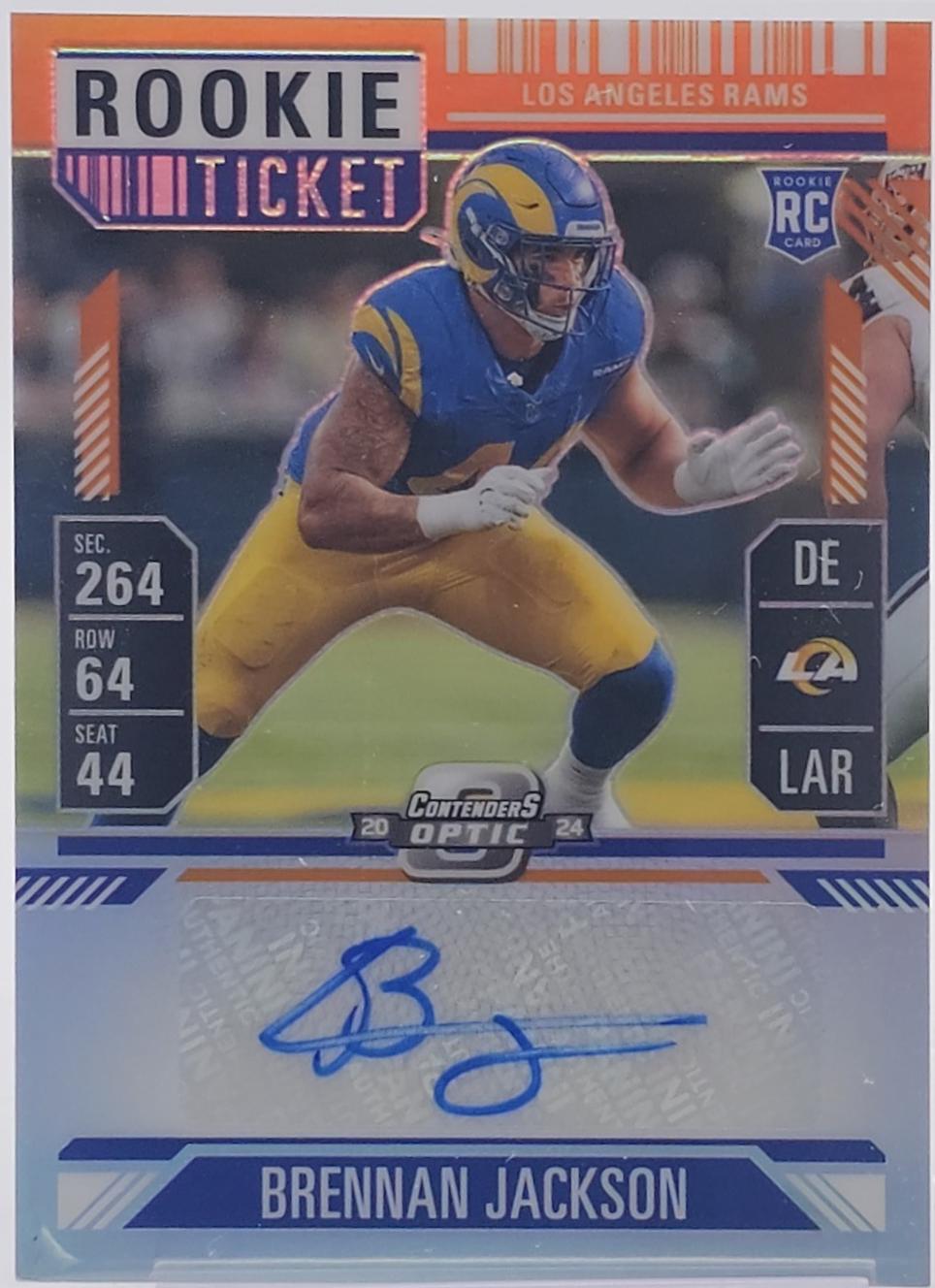 Brennan Jackson [Orange Rookie Ticket Autograph Silver] #207