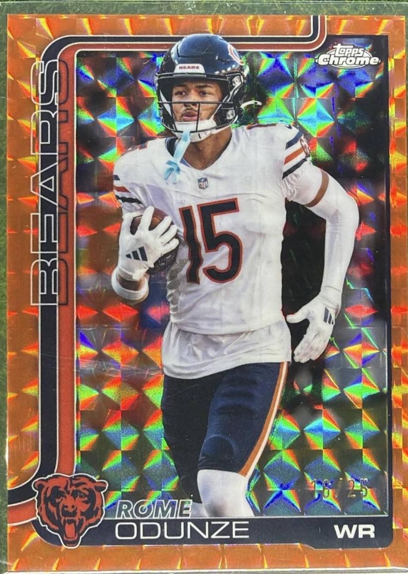 Rome Odunze [Orange Geometric Refractor] #49