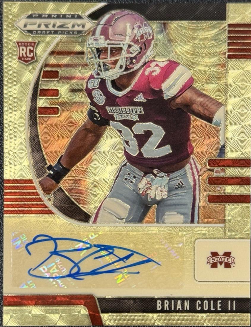 Brian Cole II [Autograph Gold Vinyl Prizm] #254
