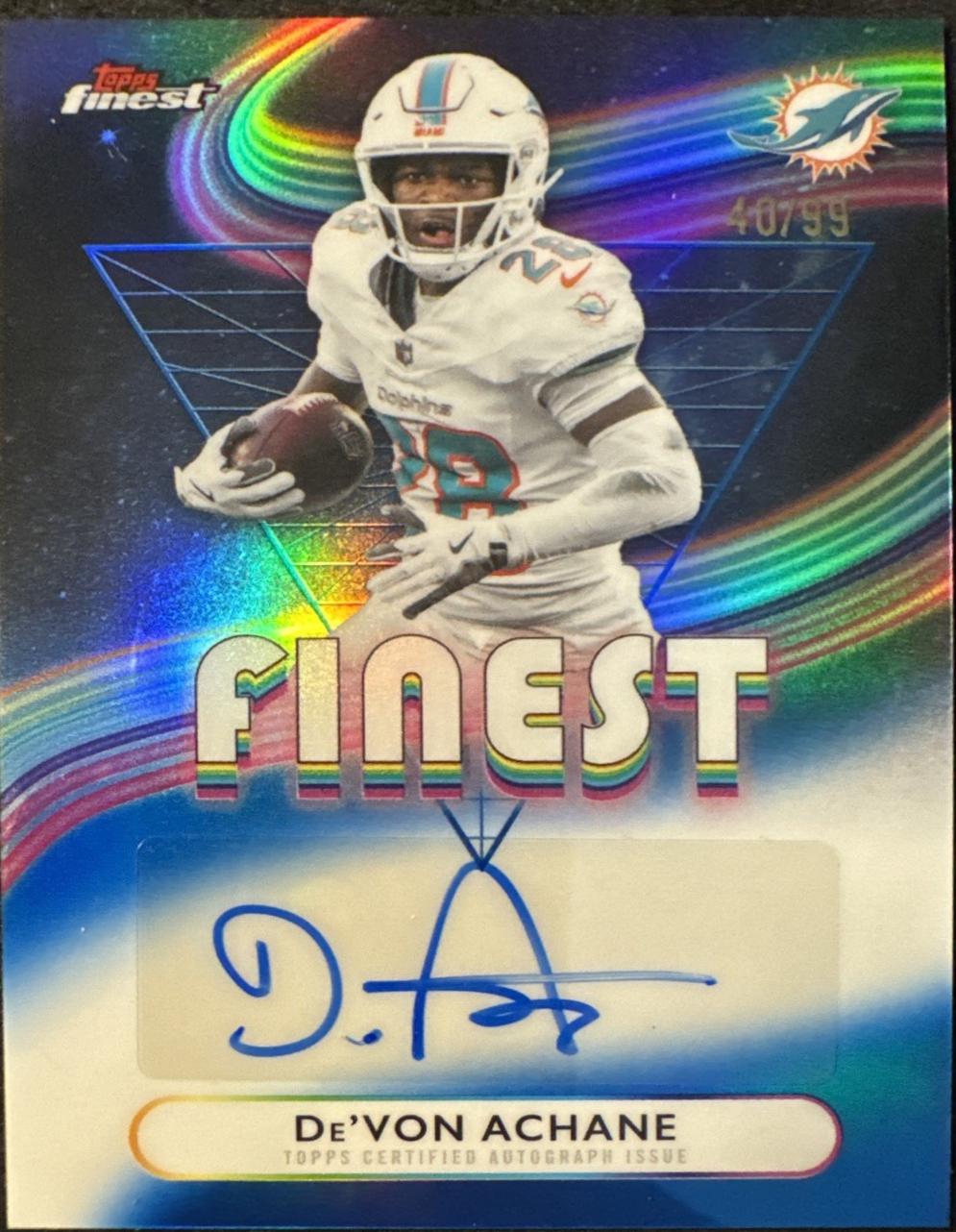 De'Von Achane [Blue Refractor] #FA-DA