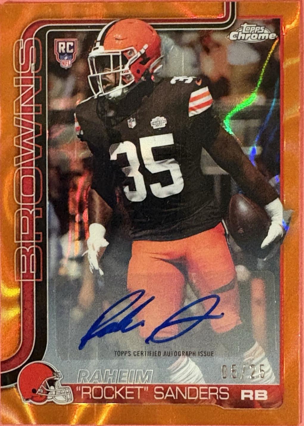 Raheim Rocket Sanders [Orange Lava Refractor] #RRA-RRS