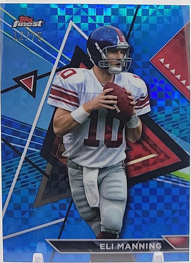 Eli Manning [Blue Checkerboard Refractor] #218