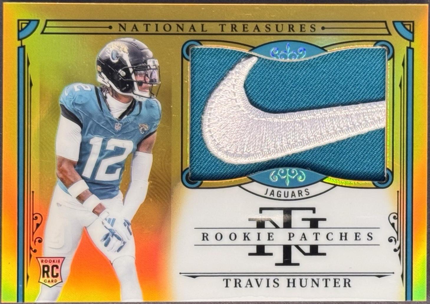 Travis Hunter [Gold Rookie Patches Premium] #208