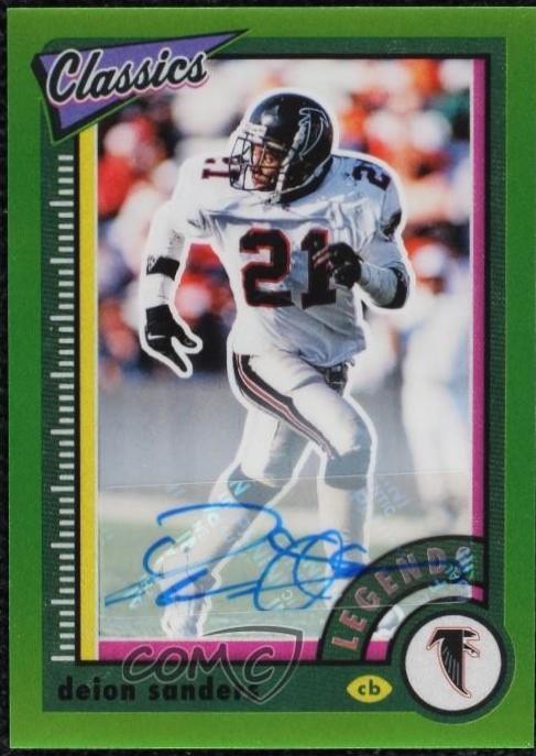 Deion Sanders [Premium Significant Signature Green] #116