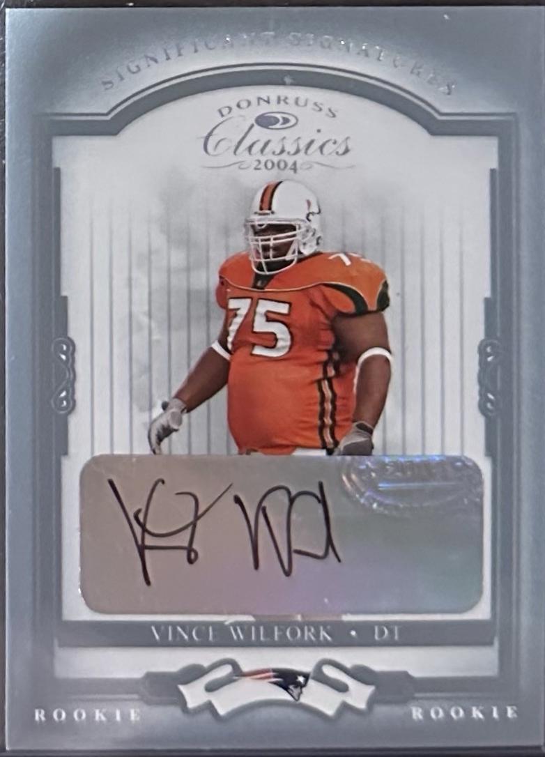 Vince Wilfork [Significant Signatures Platinum] #219