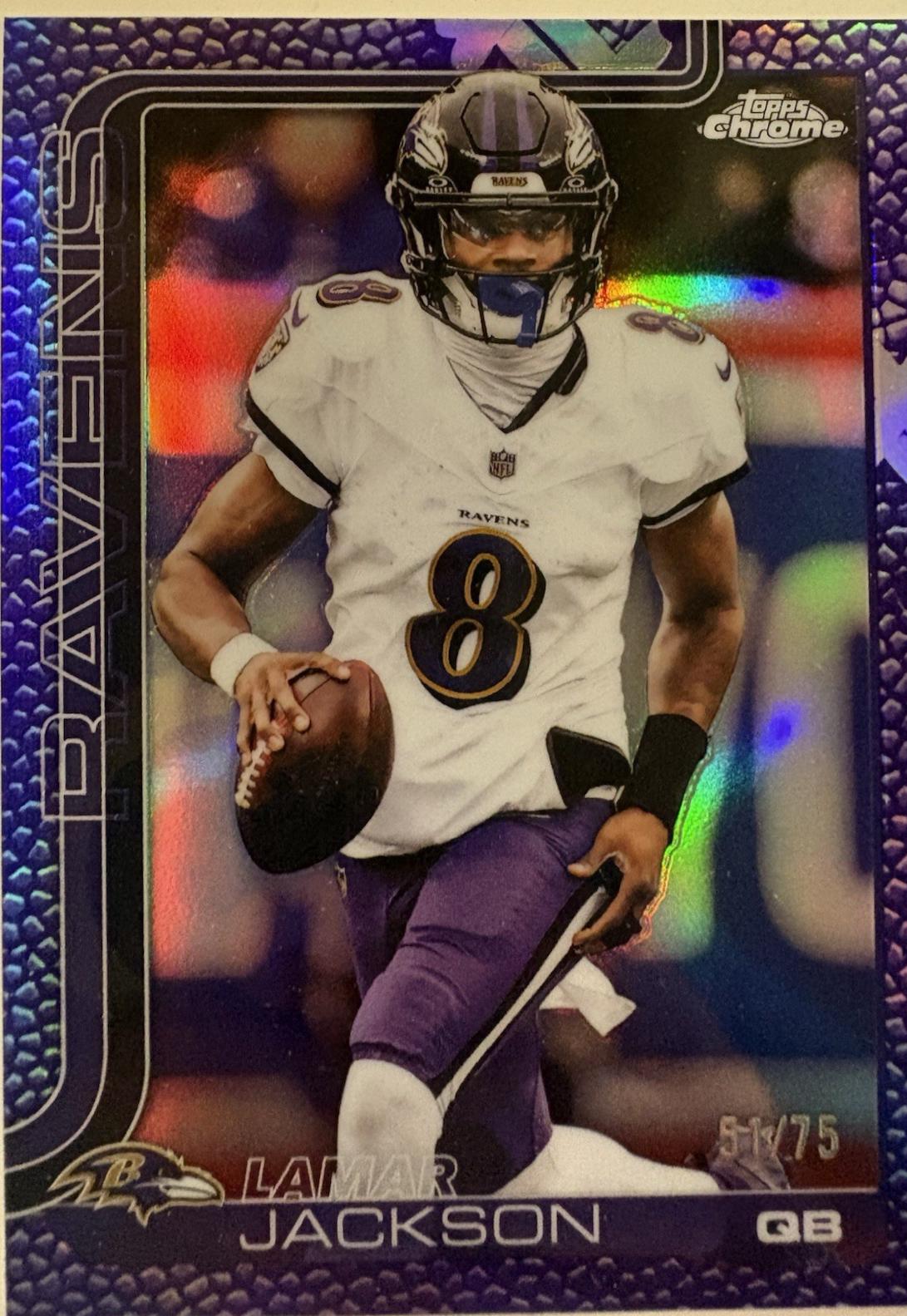 Lamar Jackson [Purple Wave Refractor] #24