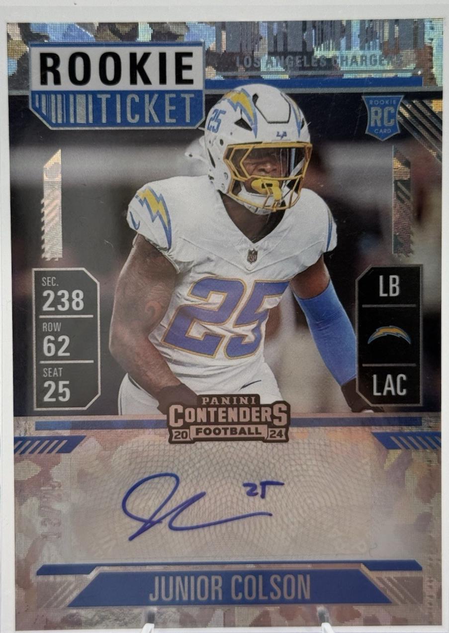 Junior Colson [Cracked Ice Ticket Autograph] #217