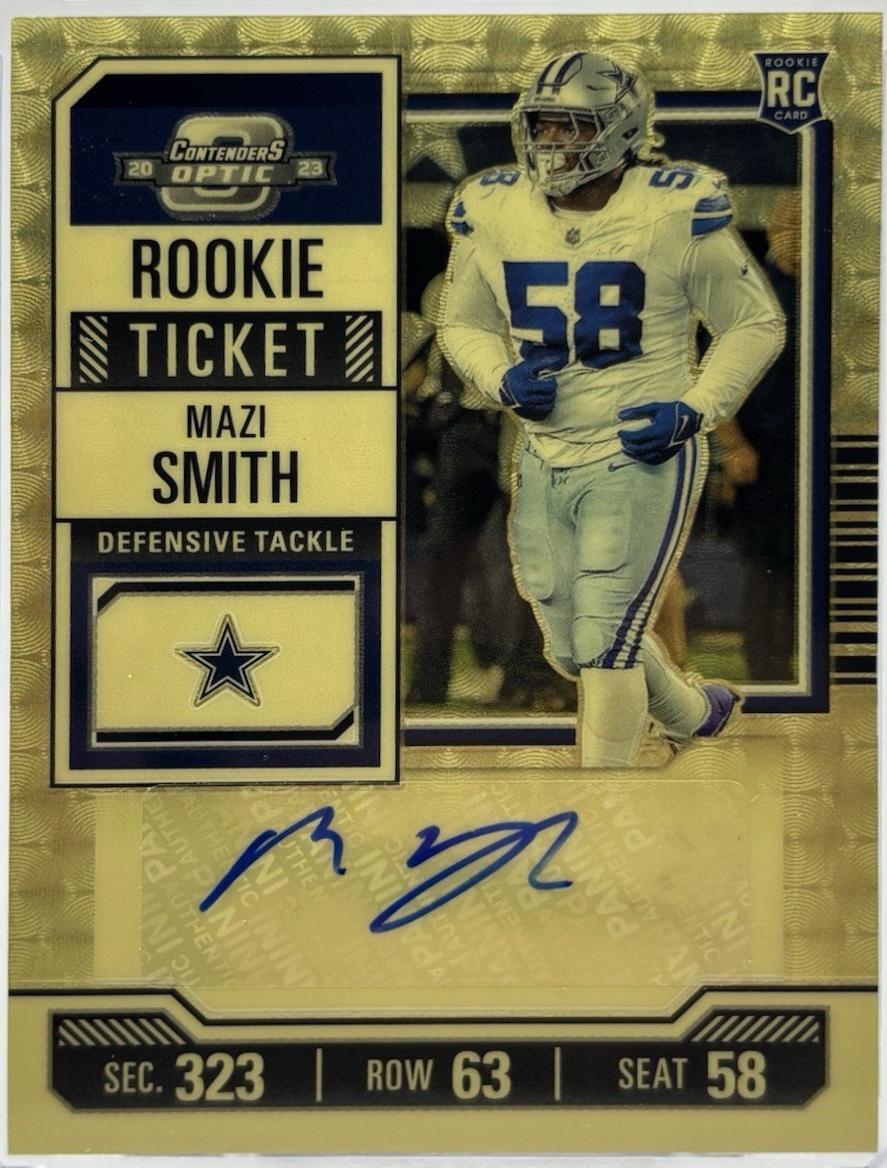 Mazi Smith [Printing Plate Rookie Ticket Autograph] #188
