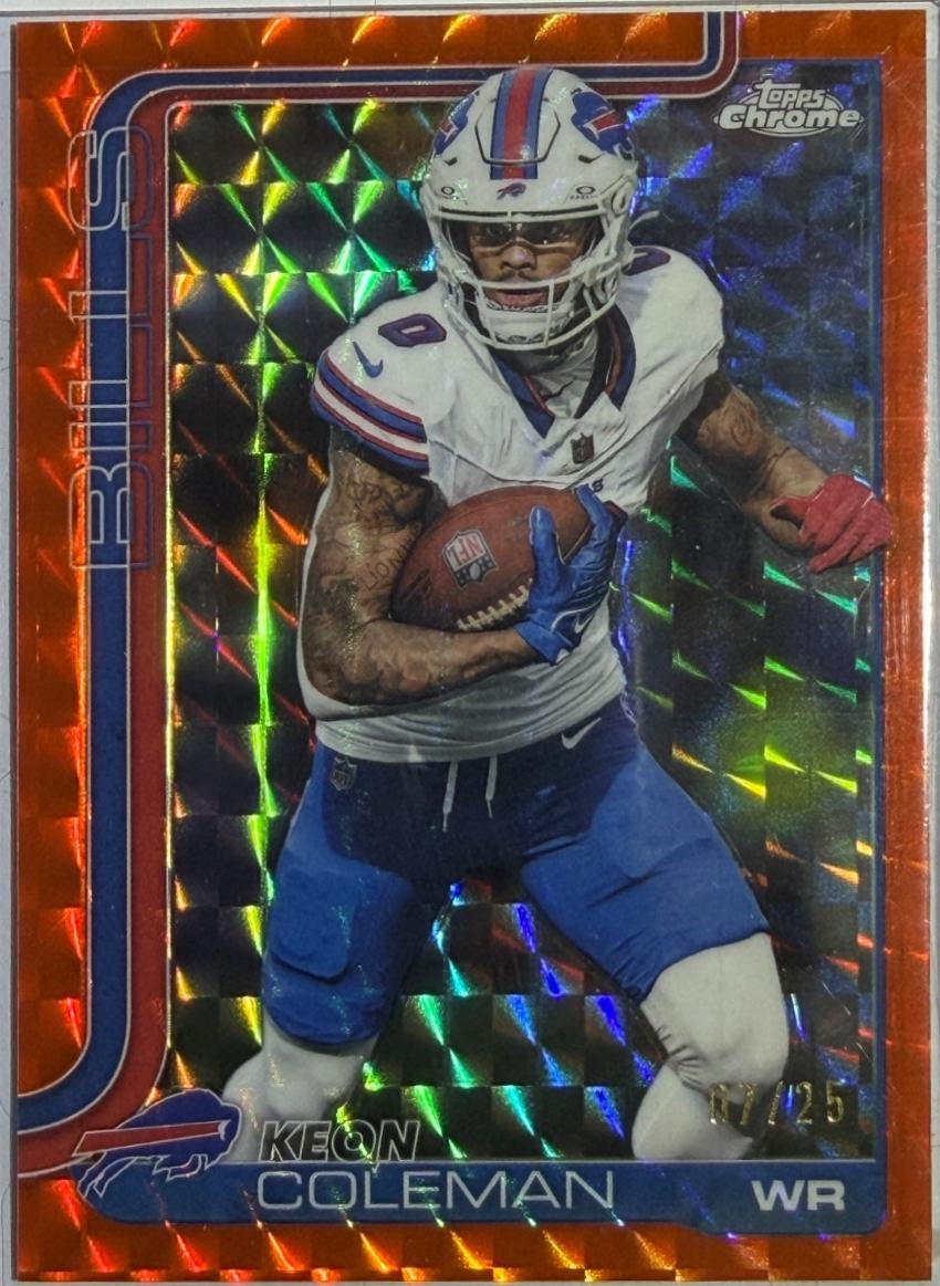 Keon Coleman [Orange Geometric Refractor] #30