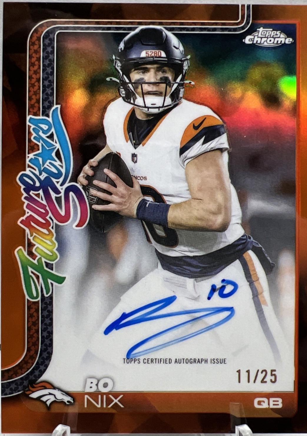 Bo Nix [Orange Refractor] #FSA-BN