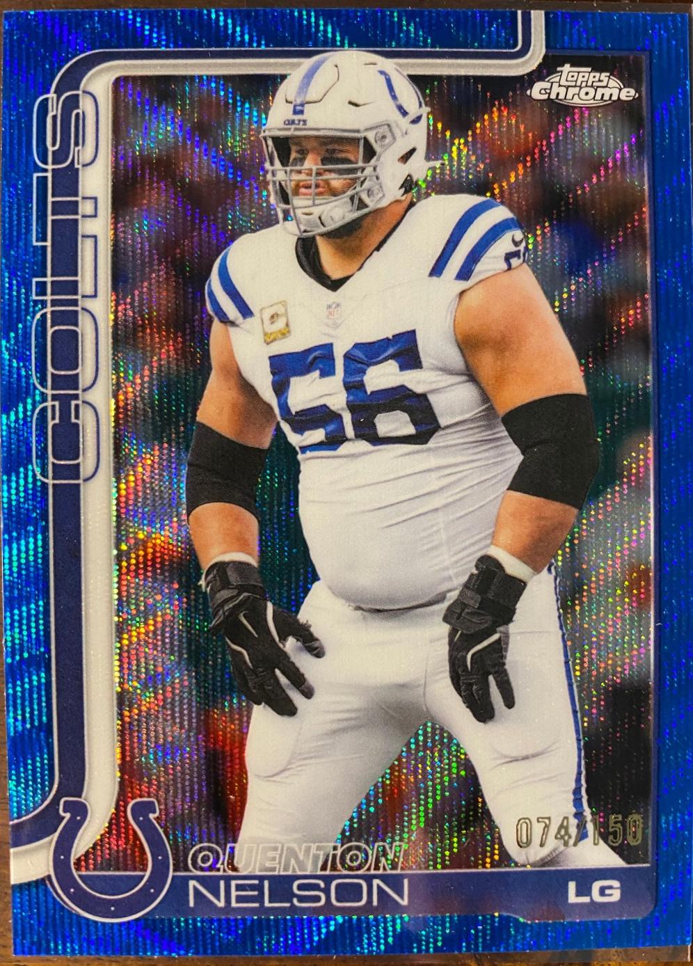 Quenton Nelson [Blue Wave Refractor] #144