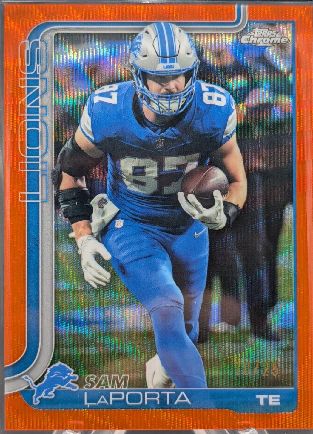 Sam LaPorta [Orange Wave Refractor] #100
