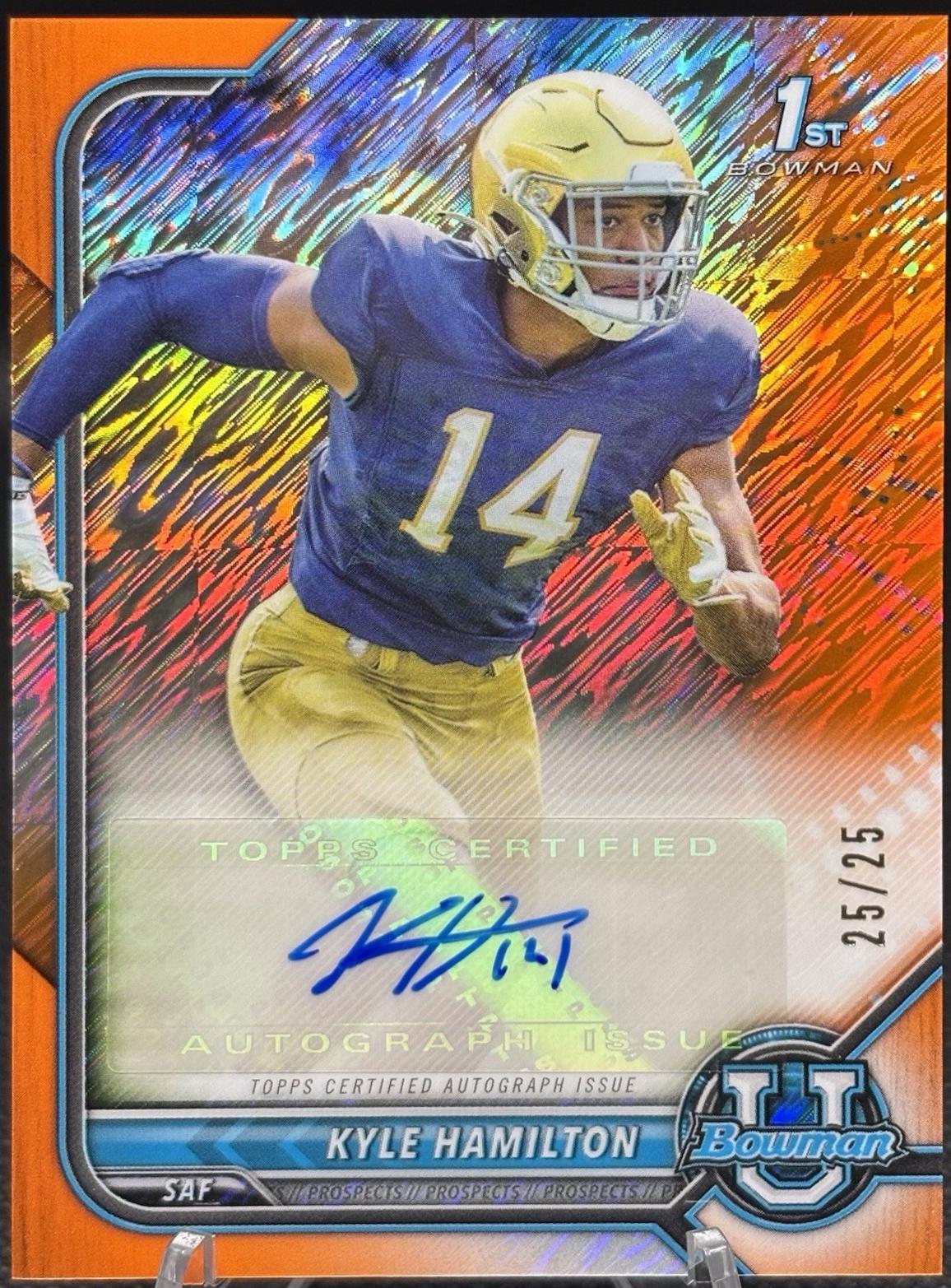 Kyle Hamilton [Orange Shimmer Refractor] #BCPA-KH