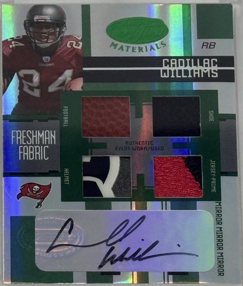 Cadillac Williams [Mirror Emerald Autograph] #206