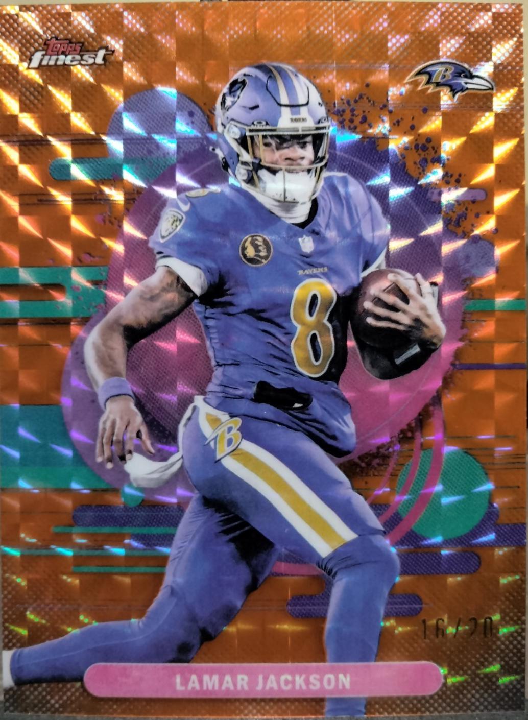 Lamar Jackson [Orange Geometric] #124