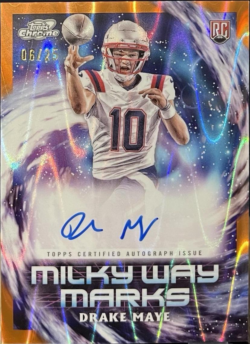 Drake Maye [Orange Galactic Refractor] #MWM-DMA