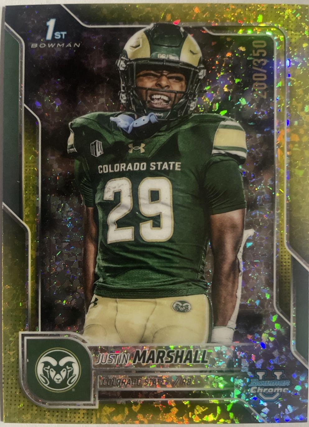 Justin Marshall [Yellow Mini-Diamond Refractor] #135