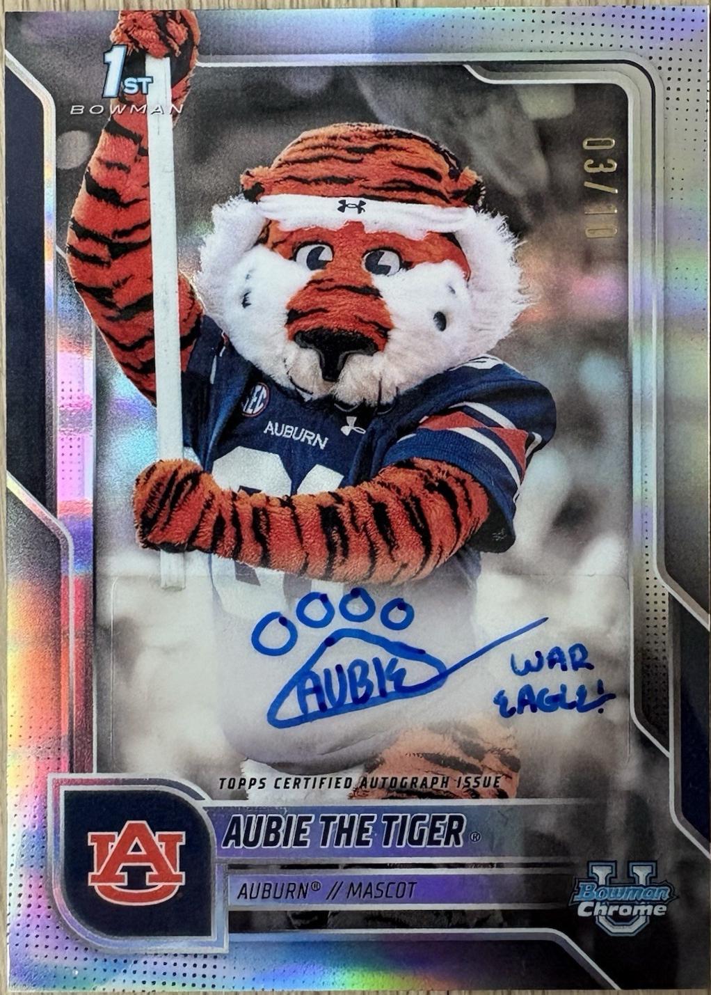 Aubie The Tiger [Black Refractor] #BCM-AUB