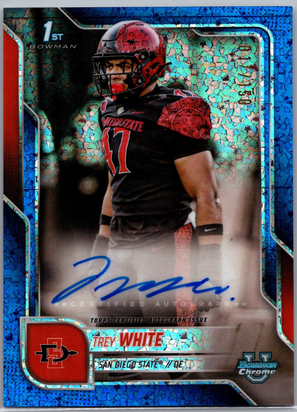 Trey White [Blue Mini-Diamond Refractor] #BCA-TWH