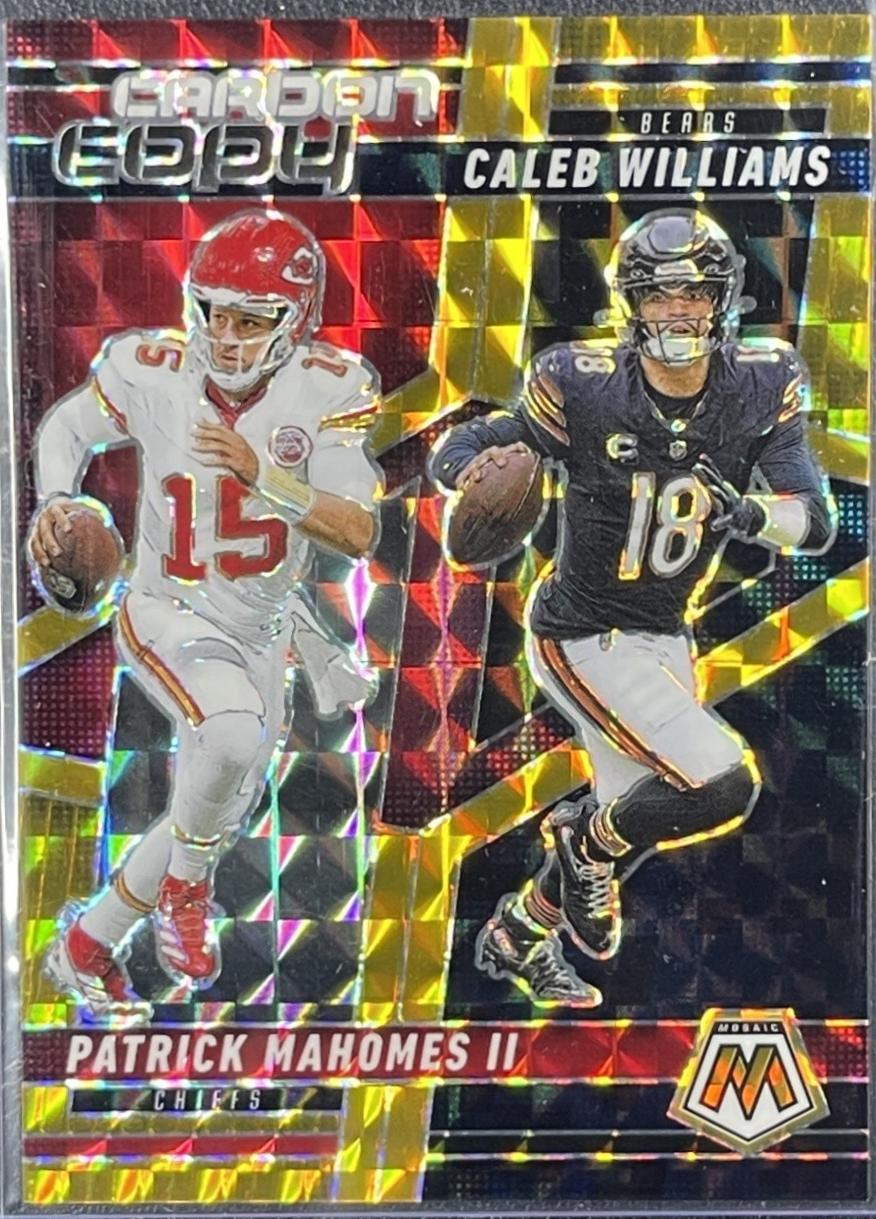 Caleb Williams/Patrick Mahomes II [Mosaic Gold] #10