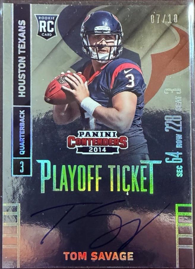 Tom Savage [Looking Forward Autograph Playoff Ticket] #231