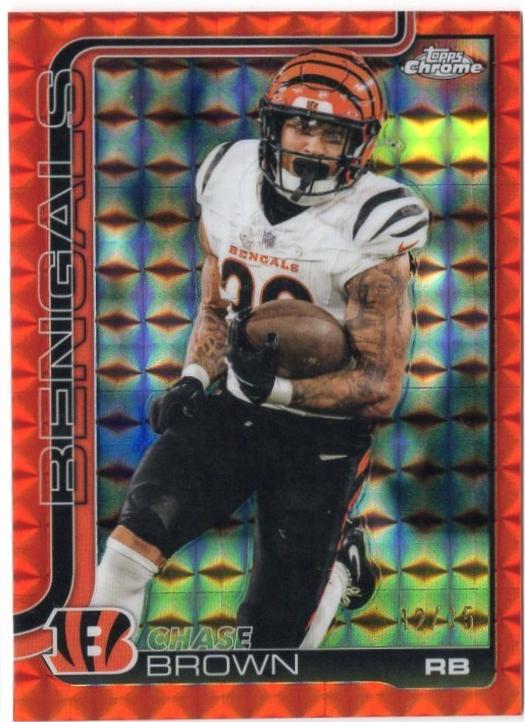 Chase Brown [Orange Geometric Refractor] #62
