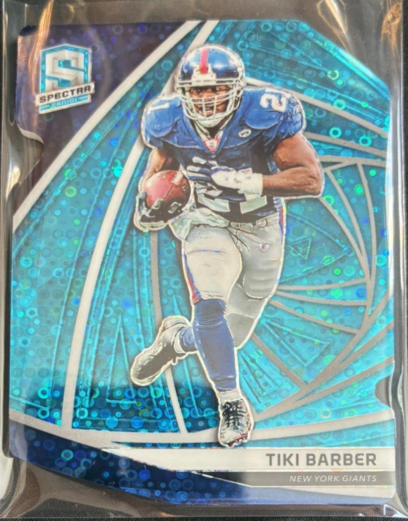 Tiki Barber [Neon Blue Die-Cut] #130
