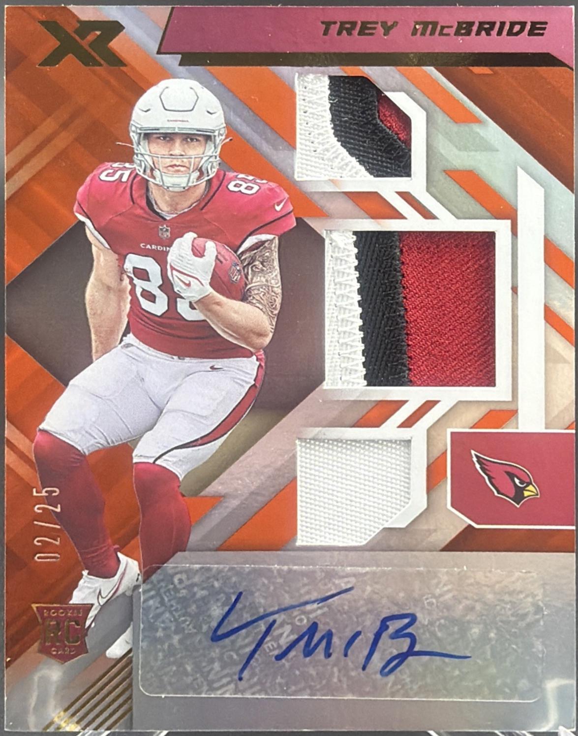 Trey McBride [Triple Swatch Autograph Orange] #237