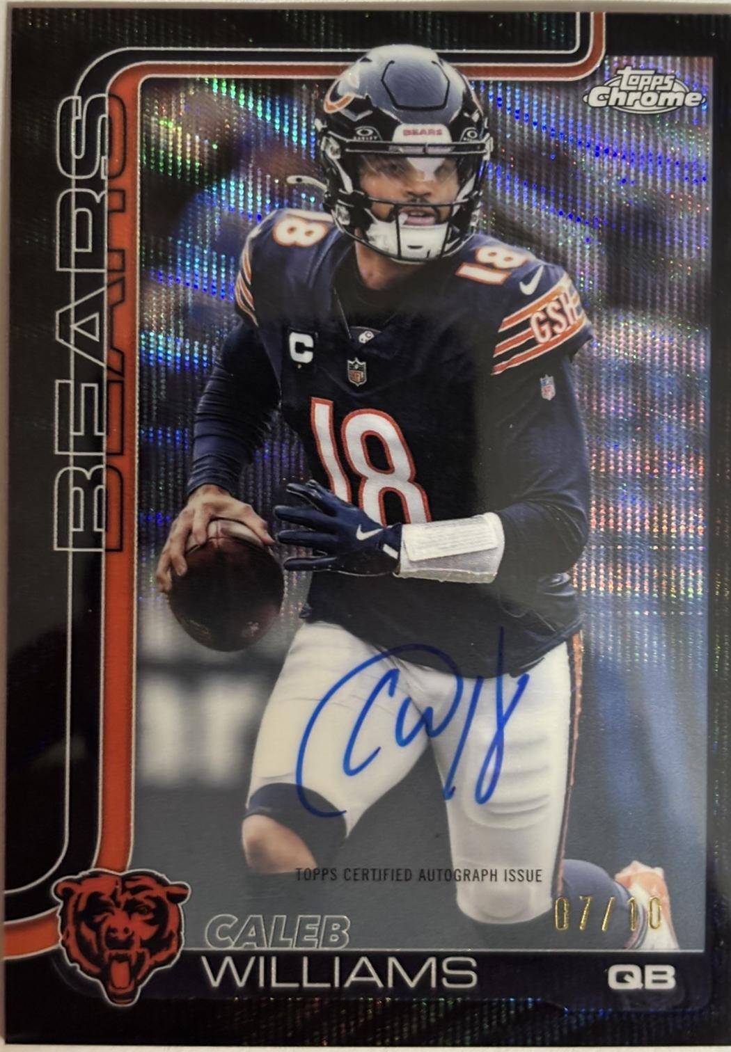 Caleb Williams [Black Wave Refractor] #BA-CW