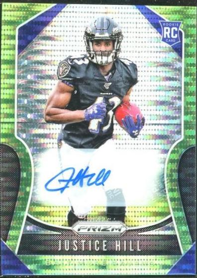 Justice Hill [Autograph Neon Green Prizm] #328