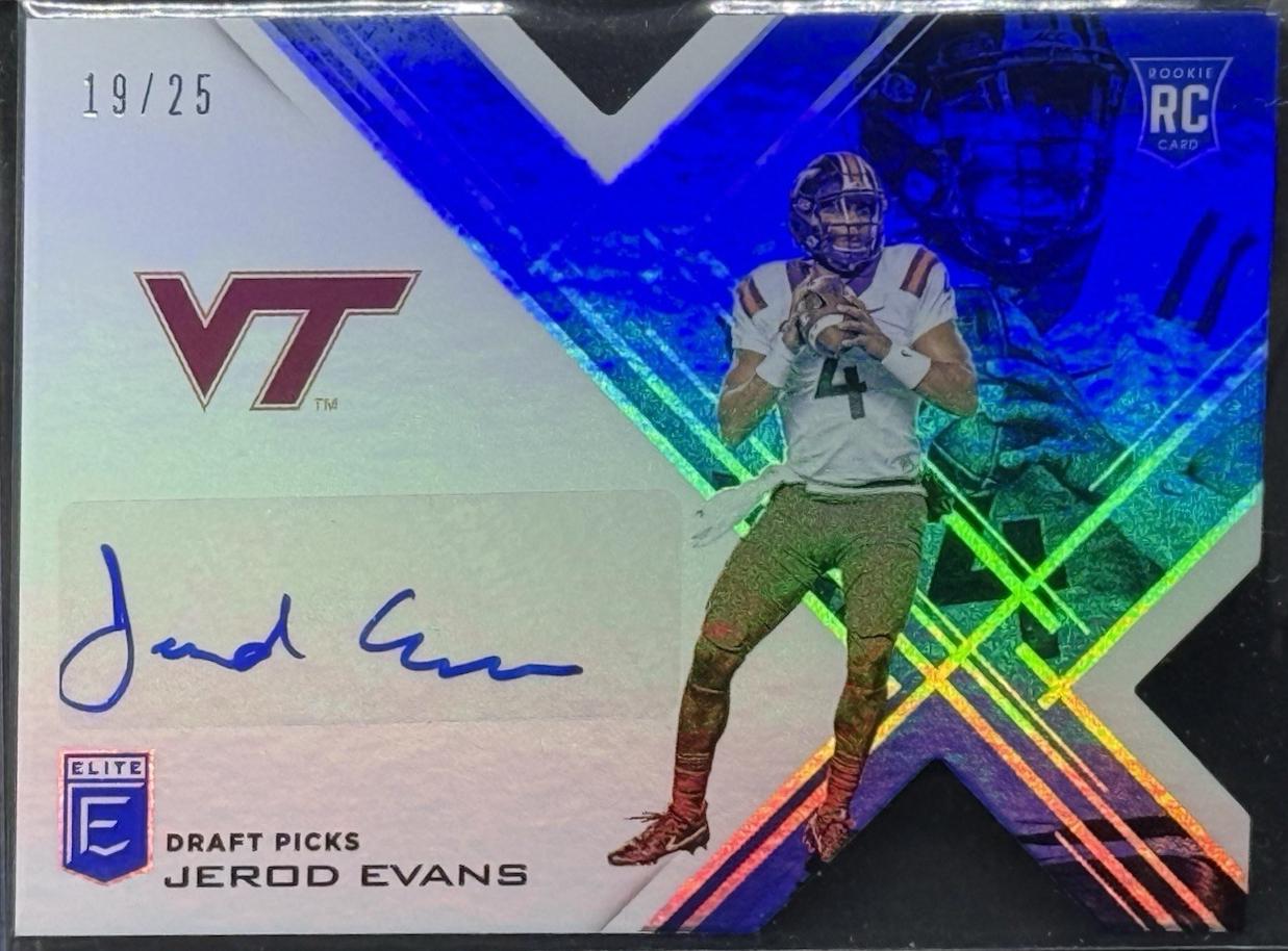 Jerod Evans [Autographs Blue Die Cut] #144