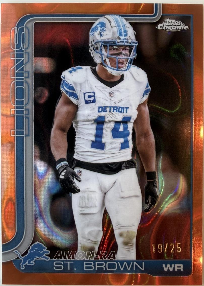 Amon-Ra St. Brown [Orange Lava Refractor] #98