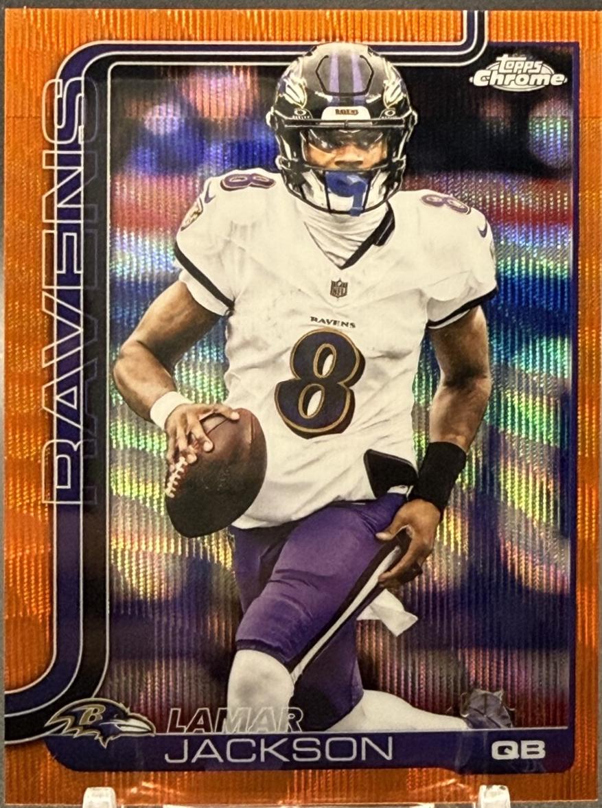 Lamar Jackson [Orange Lava Refractor] #24