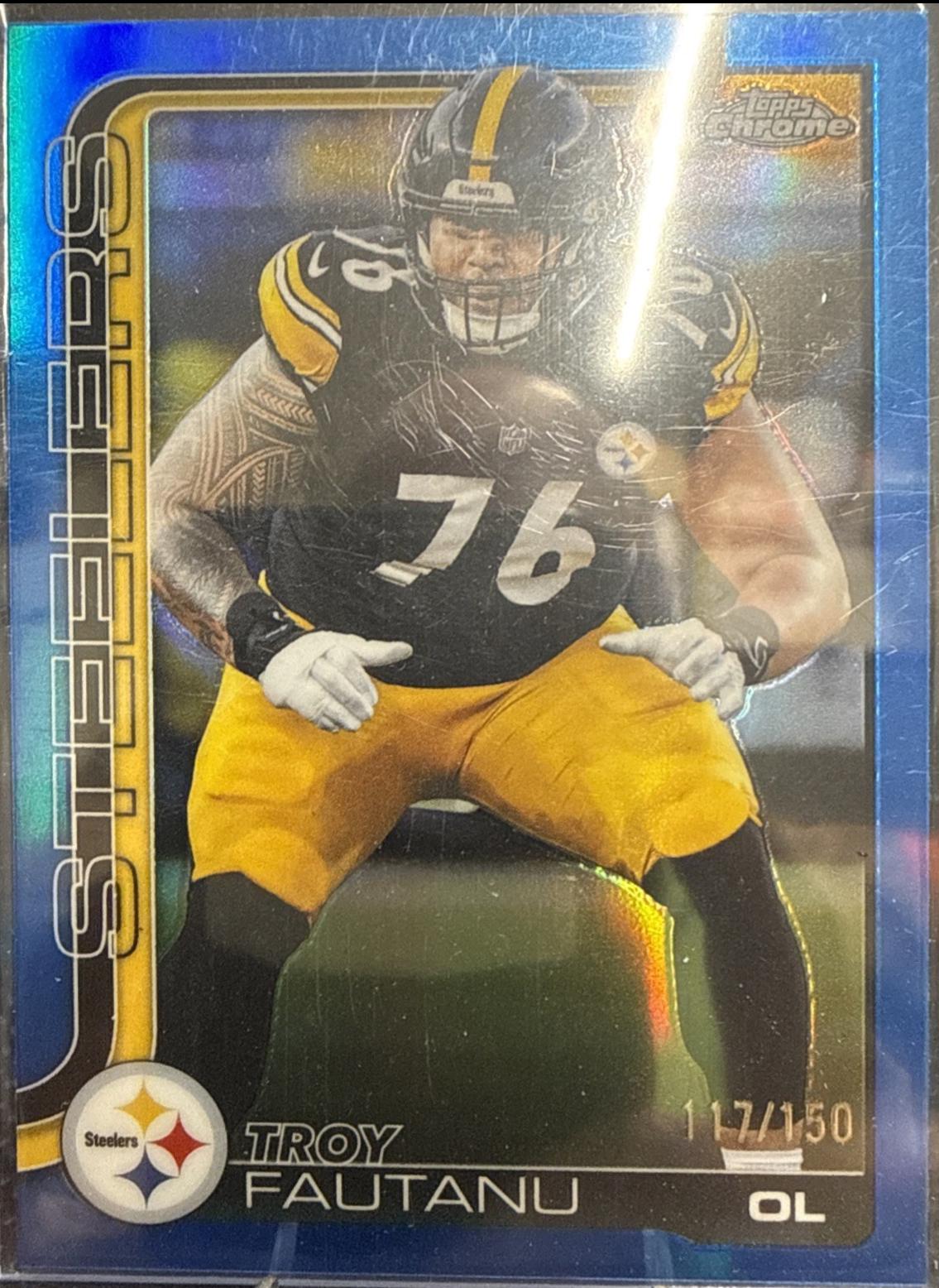 Troy Fautanu [Blue Refractor] #256