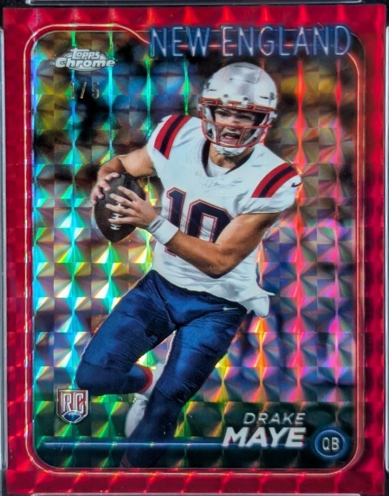 Drake Maye [Red Geometric] #203