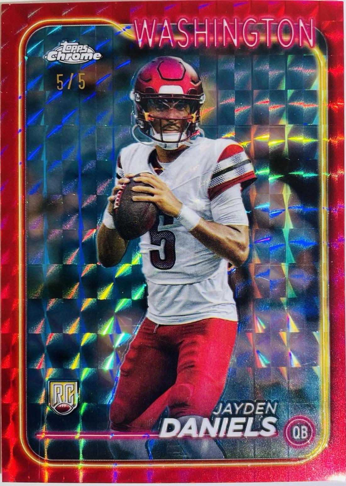 Jayden Daniels [Red Geometric] #201