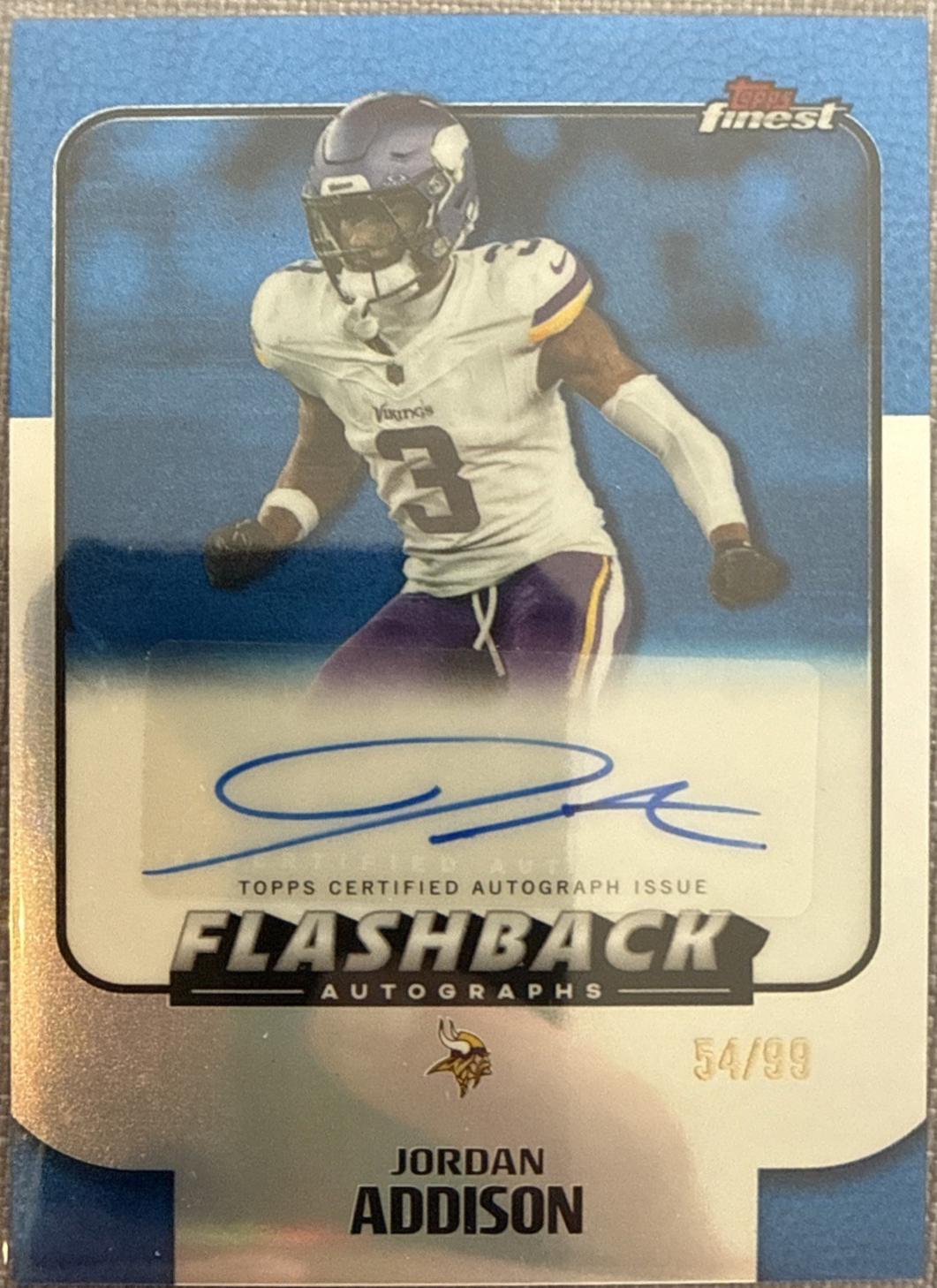 Jordan Addison [Blue Refractor] #FBA-JA