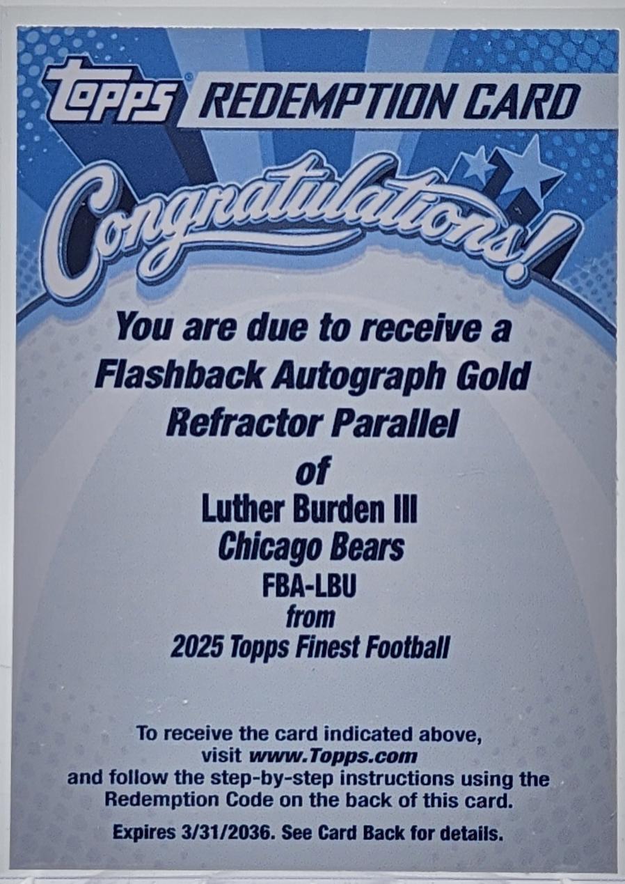 Luther Burden III [Gold Refractor] #FBA-LBU