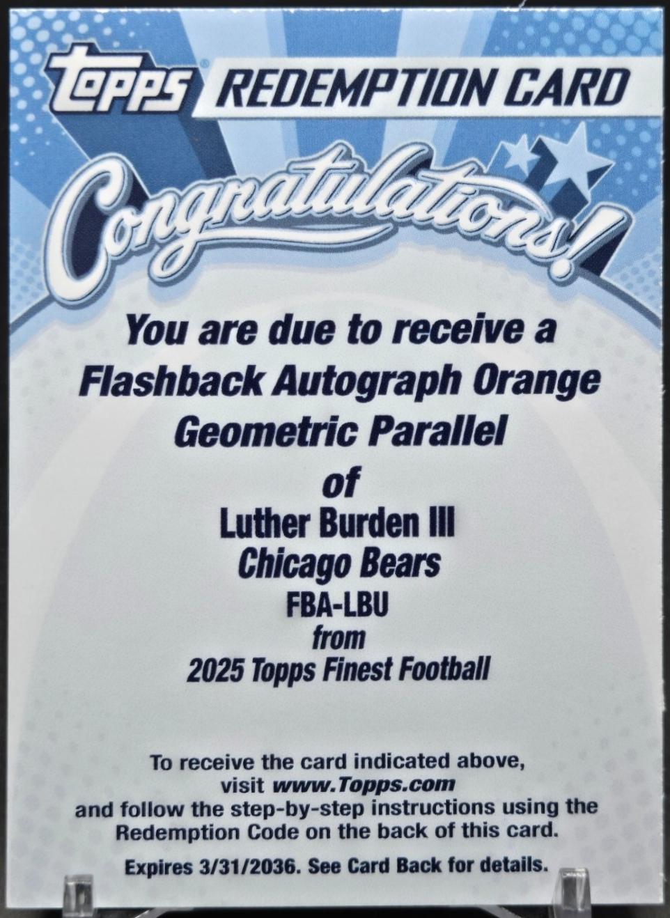 Luther Burden III [Orange Geometric] #FBA-LBU