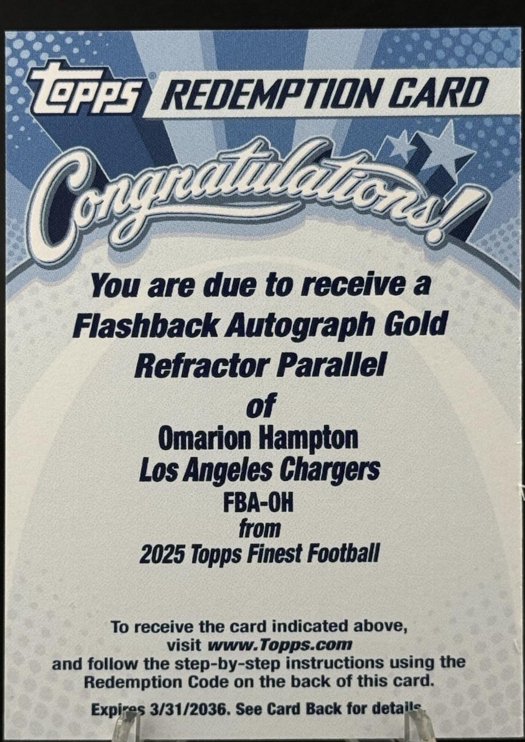 Omarion Hampton [Gold Geometric] #FBA-OH