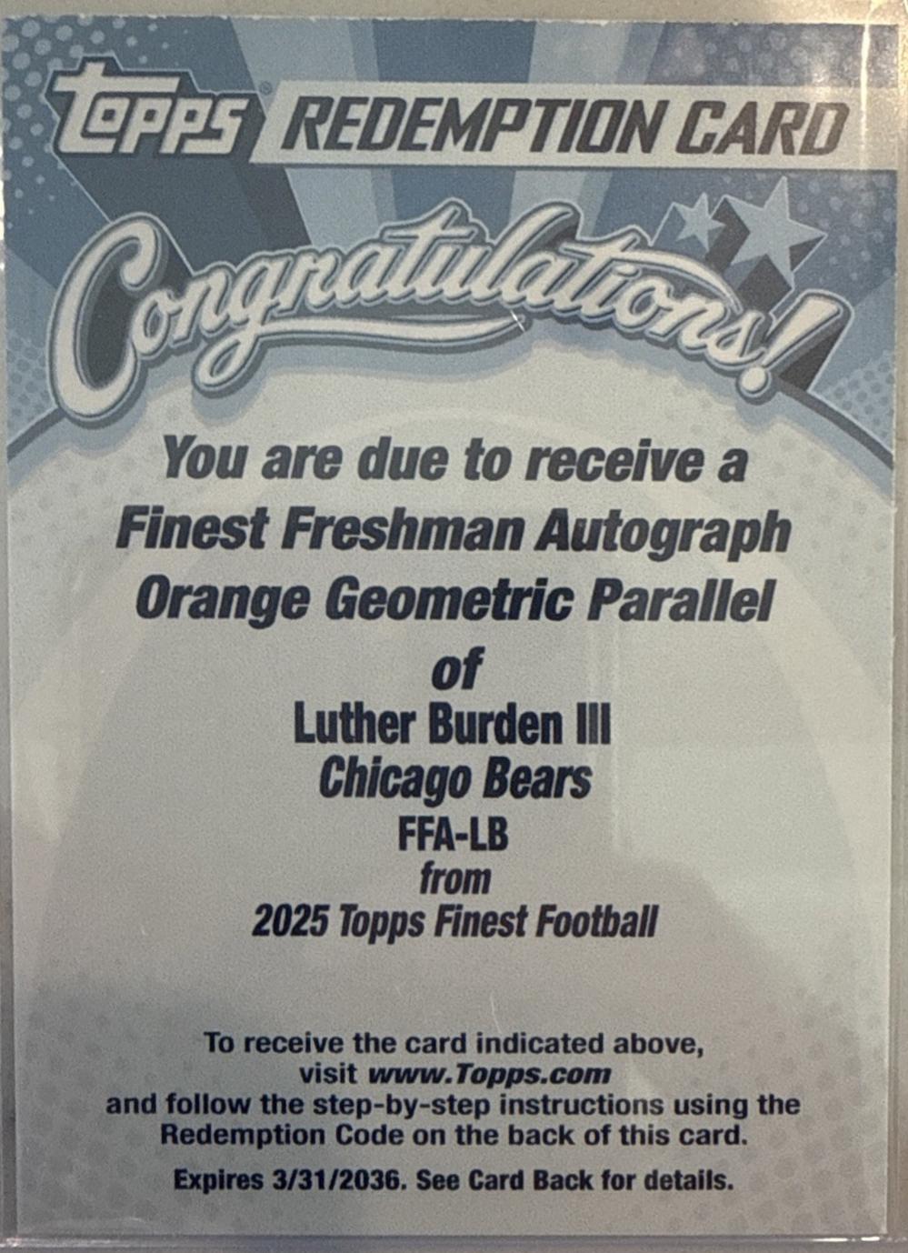 Luther Burden III [Orange Geometric] #FFA-LB