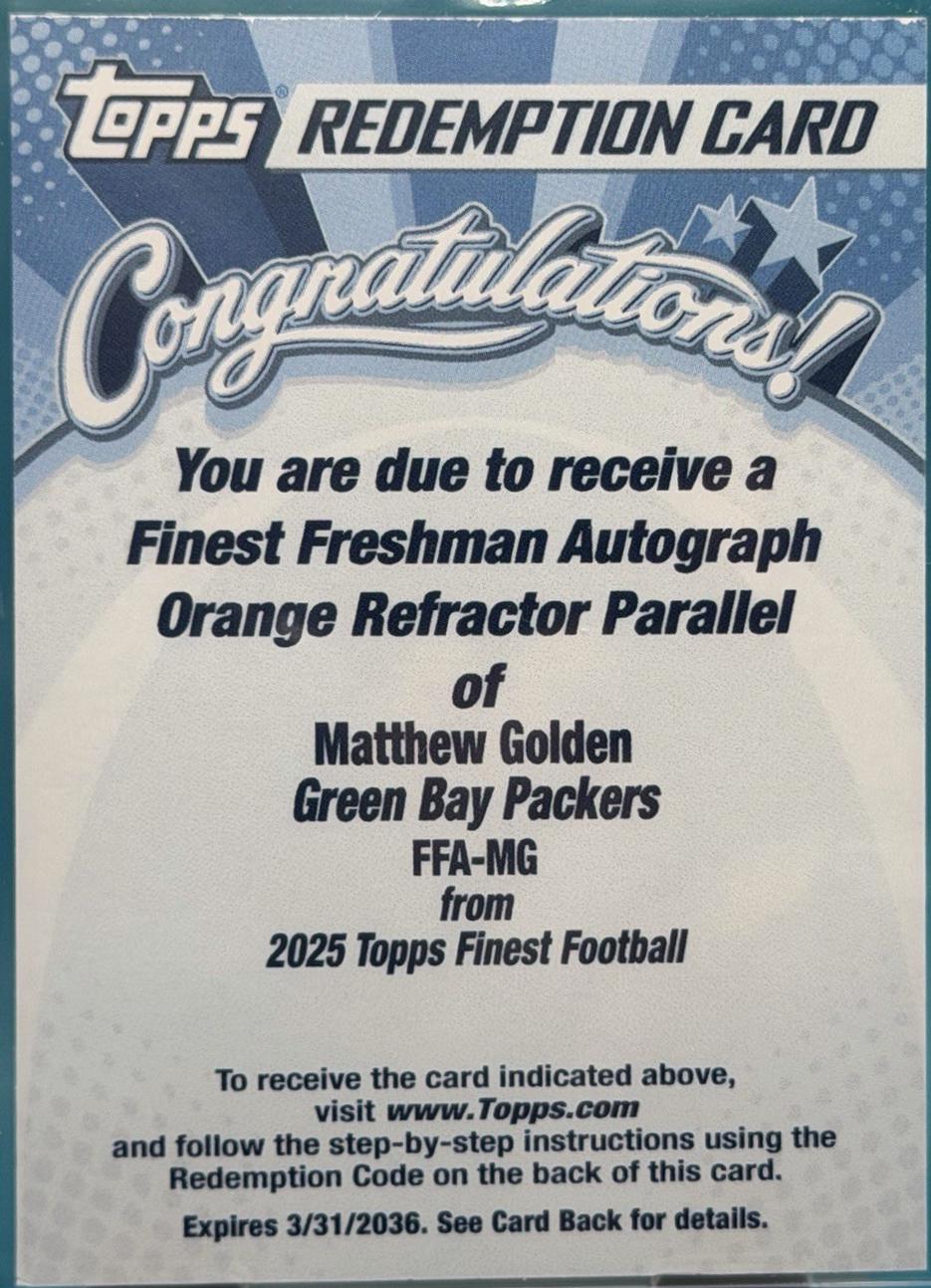 Matthew Golden [Orange Refractor] #FFA-MG