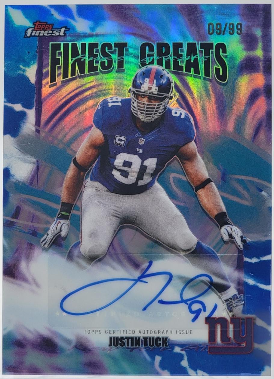 Justin Tuck [Blue Refractor] #FGA-JTU