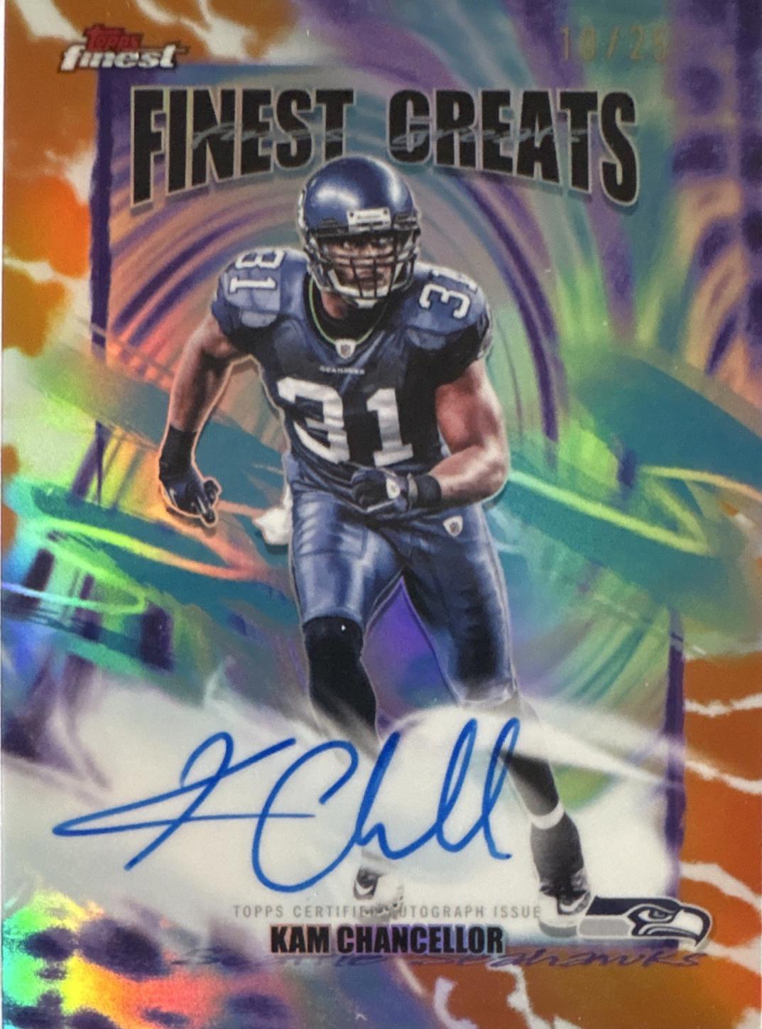 Kam Chancellor [Orange Geometric] #FGA-KC